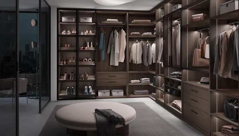 Raumplus Schrank Innenleben braun